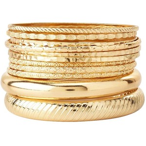 Textured Stackable Bangle Bracelets